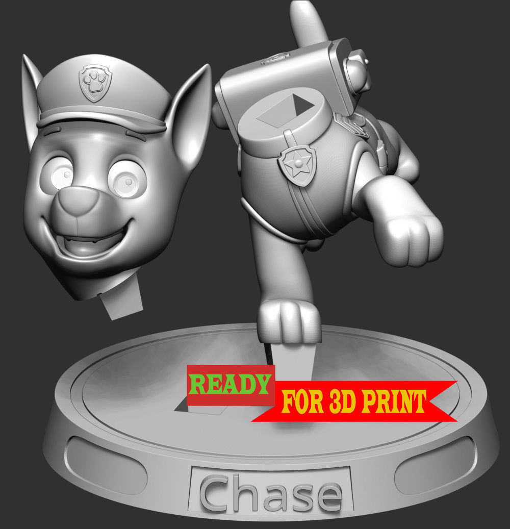 Chase paw patrol dog 3D print model_4