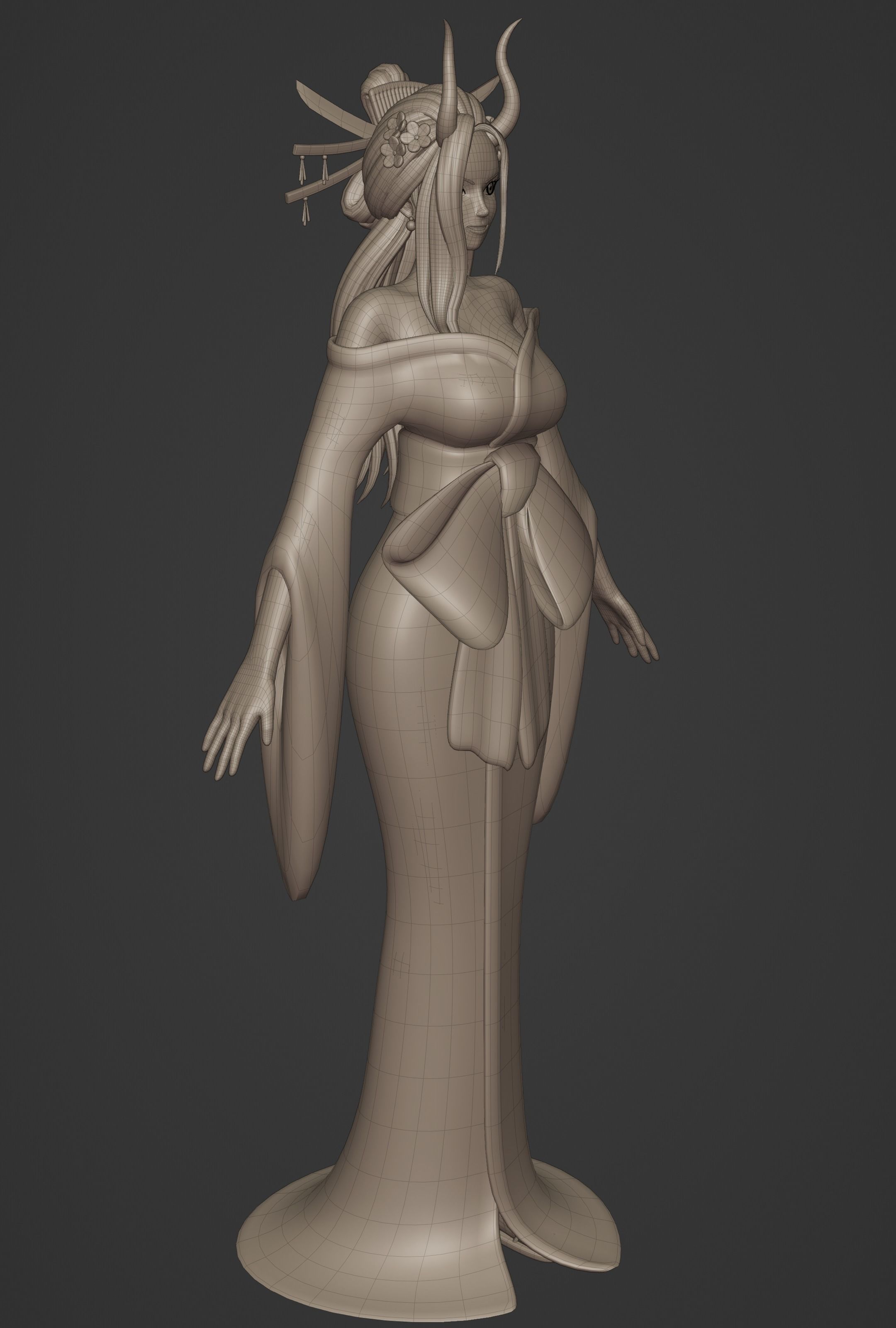 BLACK MARIA ONE PIECE FIGURINE Low-poly 3D model_41