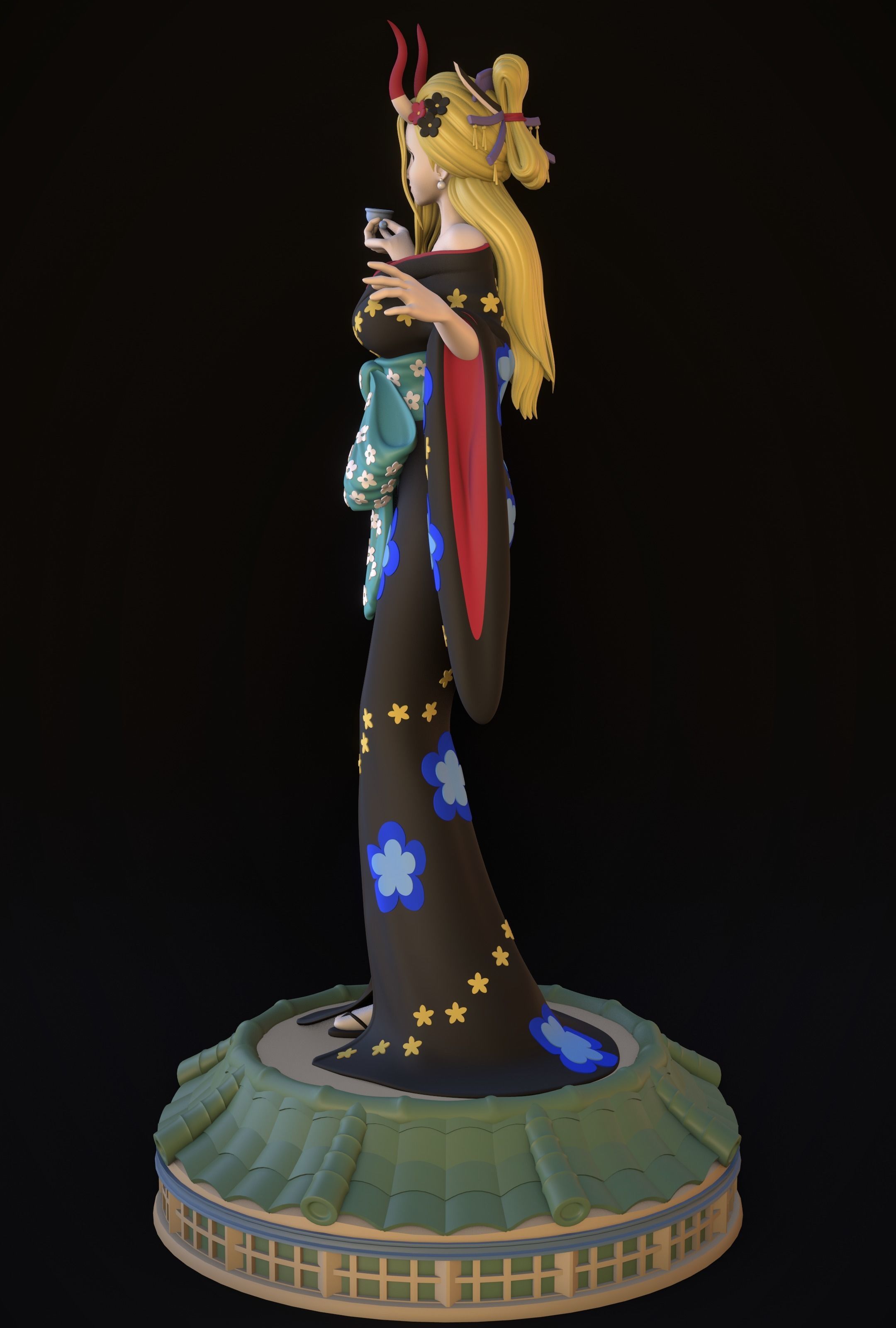 BLACK MARIA ONE PIECE FIGURINE Low-poly 3D model_2