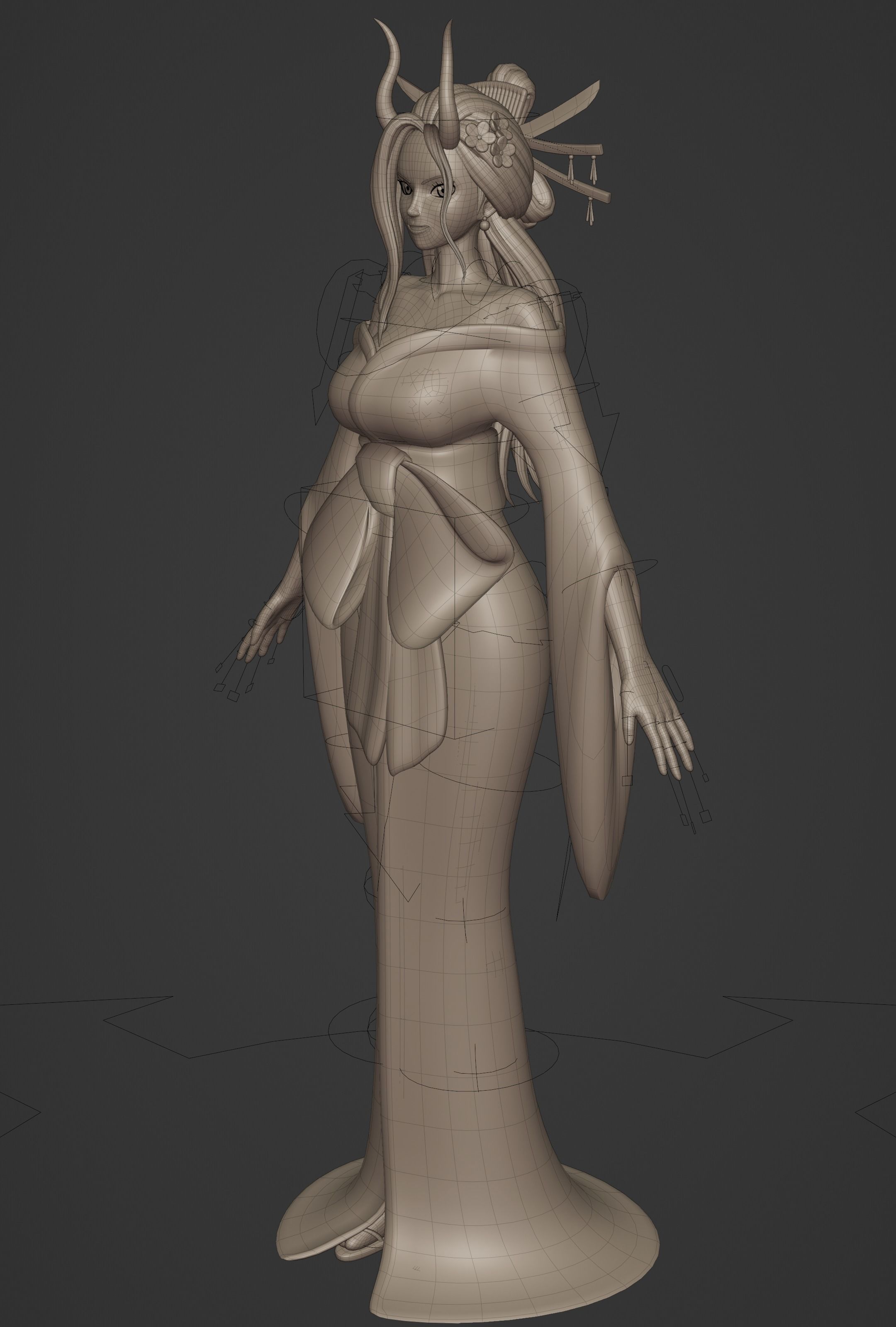 BLACK MARIA ONE PIECE FIGURINE Low-poly 3D model_43