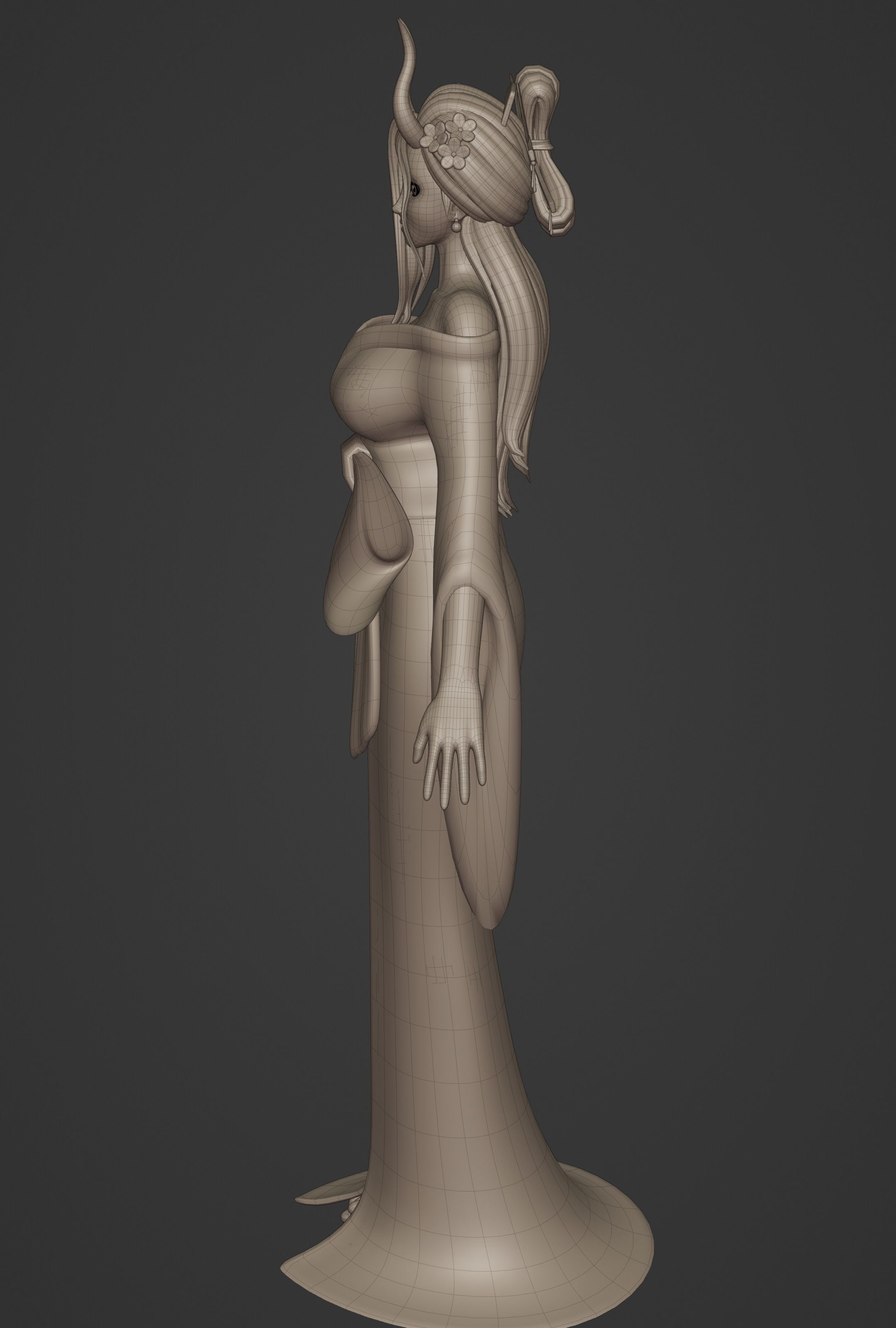 BLACK MARIA ONE PIECE FIGURINE Low-poly 3D model_36