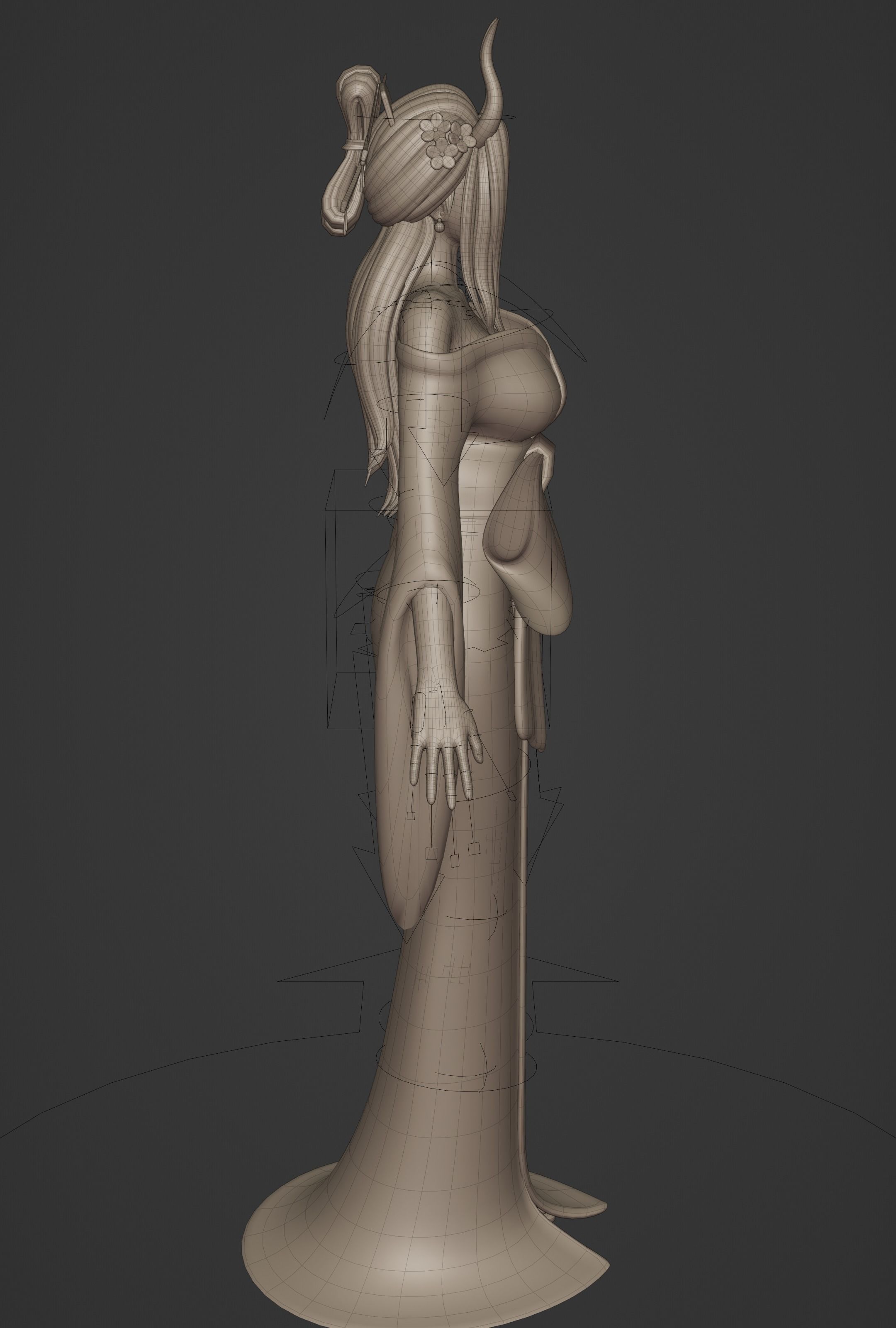 BLACK MARIA ONE PIECE FIGURINE Low-poly 3D model_47