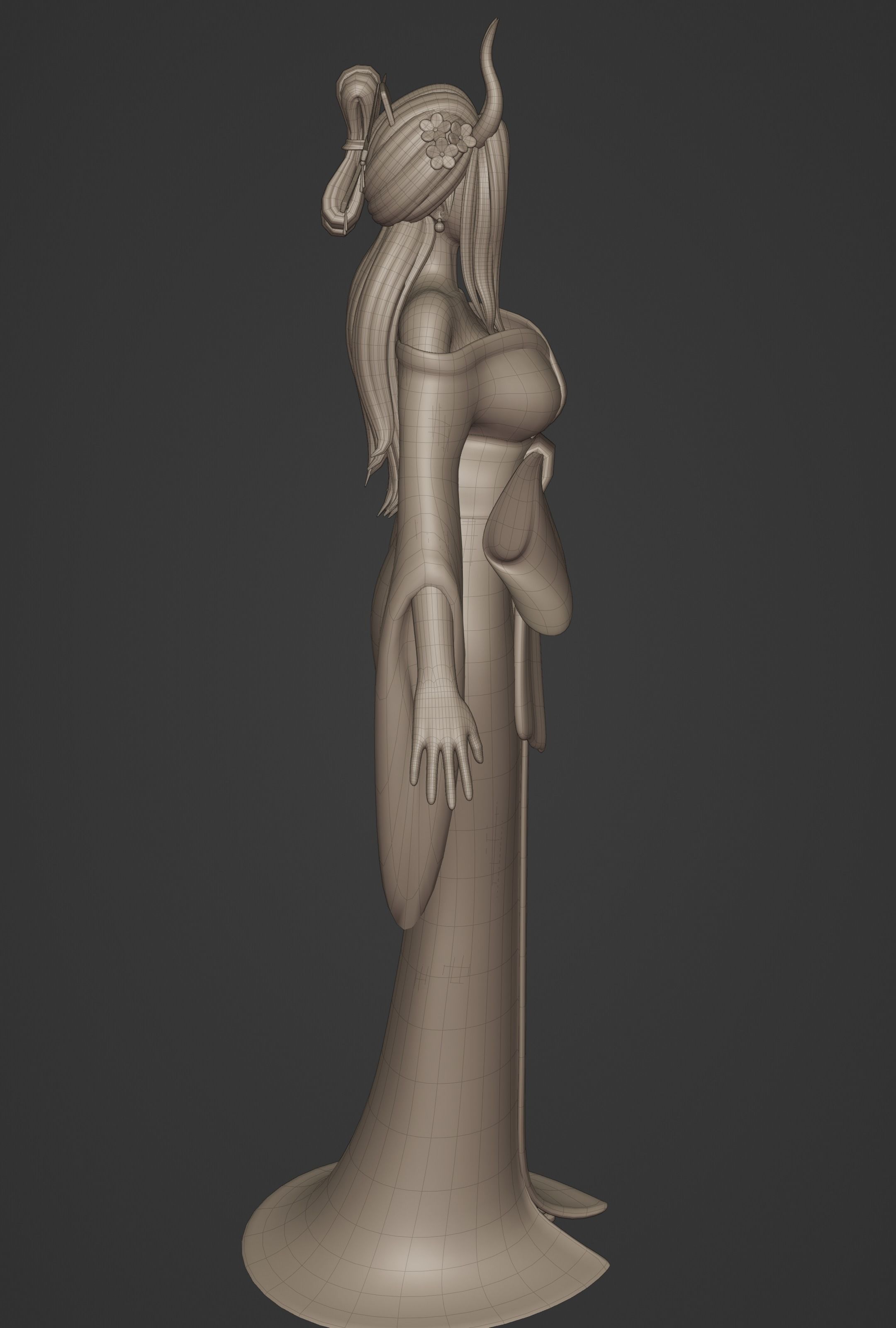 BLACK MARIA ONE PIECE FIGURINE Low-poly 3D model_40