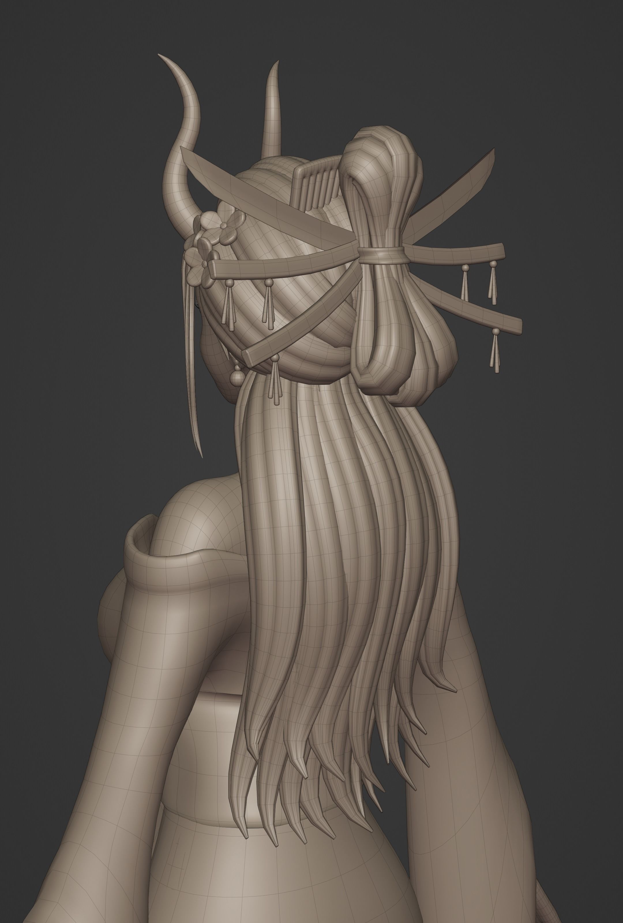 BLACK MARIA ONE PIECE FIGURINE Low-poly 3D model_51