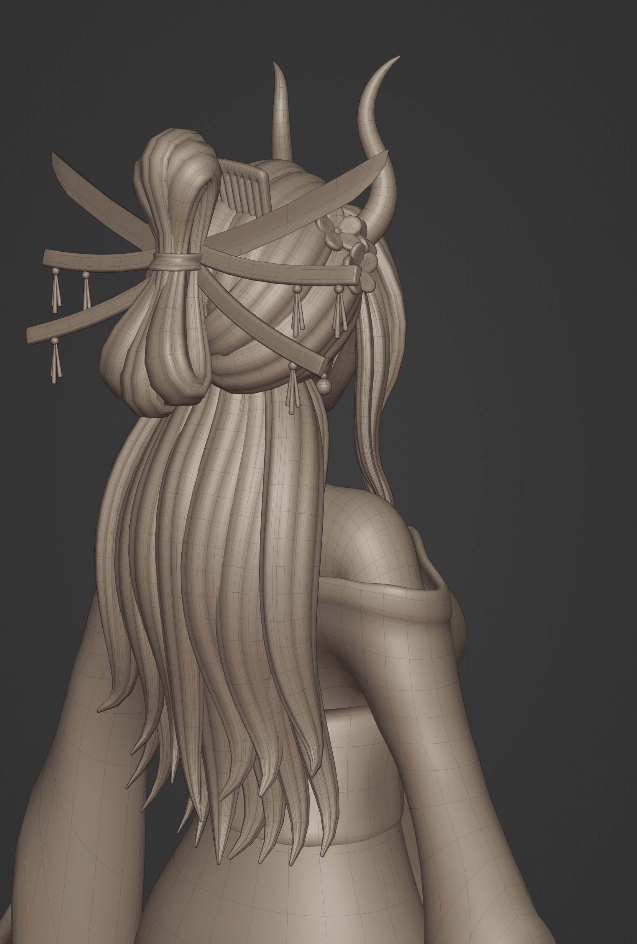 BLACK MARIA ONE PIECE FIGURINE Low-poly 3D model_17