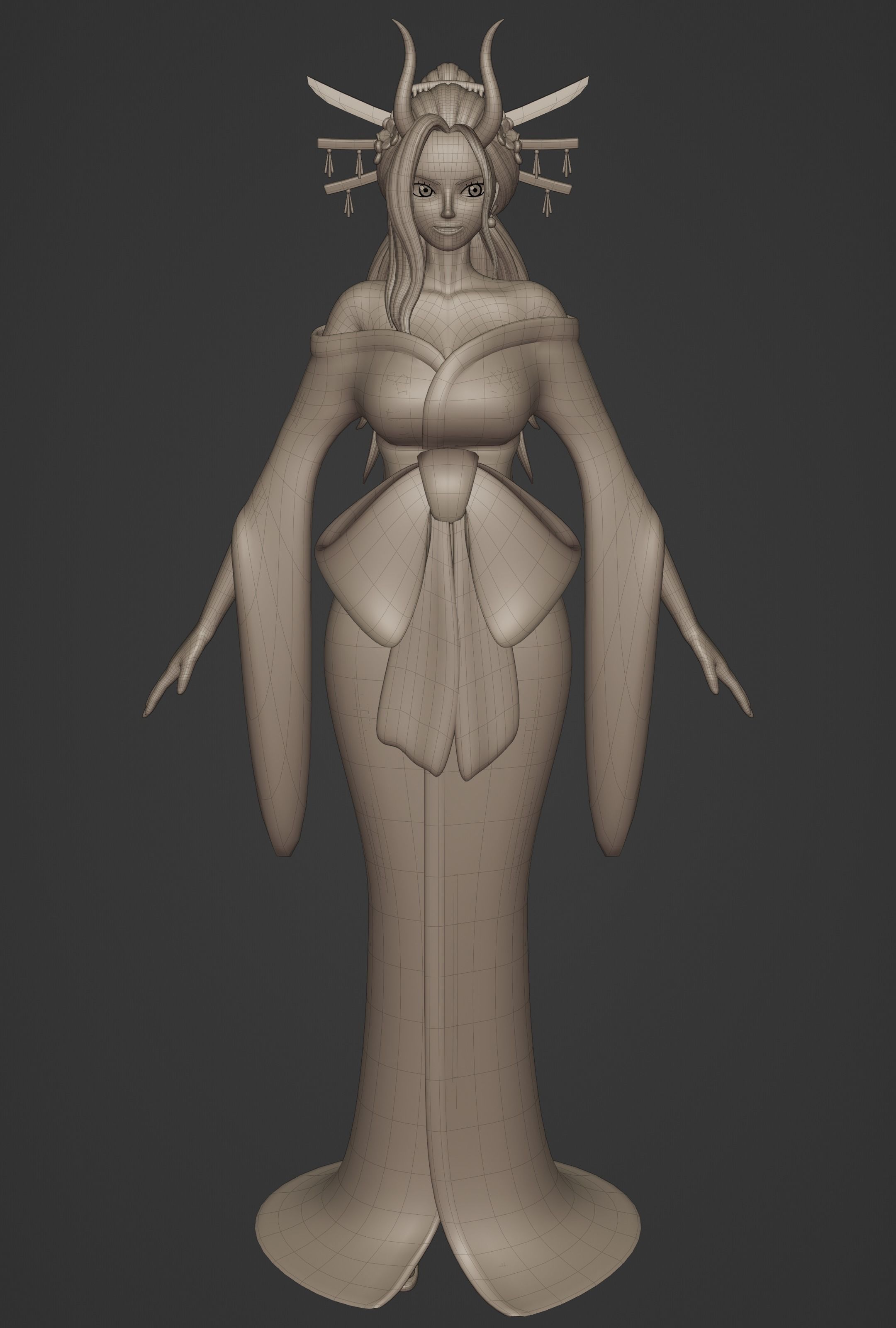 BLACK MARIA ONE PIECE FIGURINE Low-poly 3D model_34