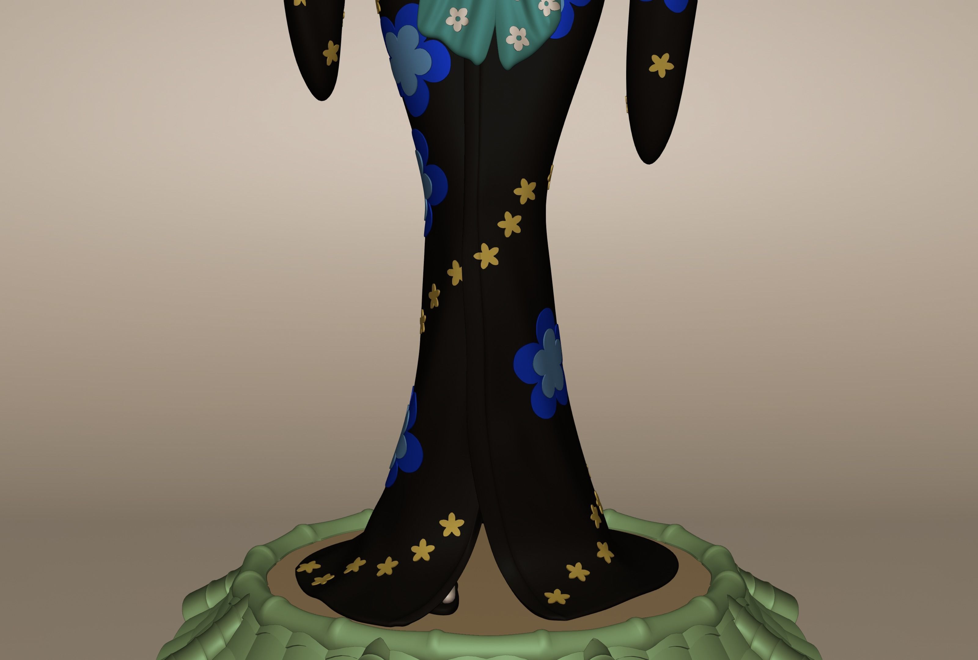 BLACK MARIA ONE PIECE FIGURINE Low-poly 3D model_18