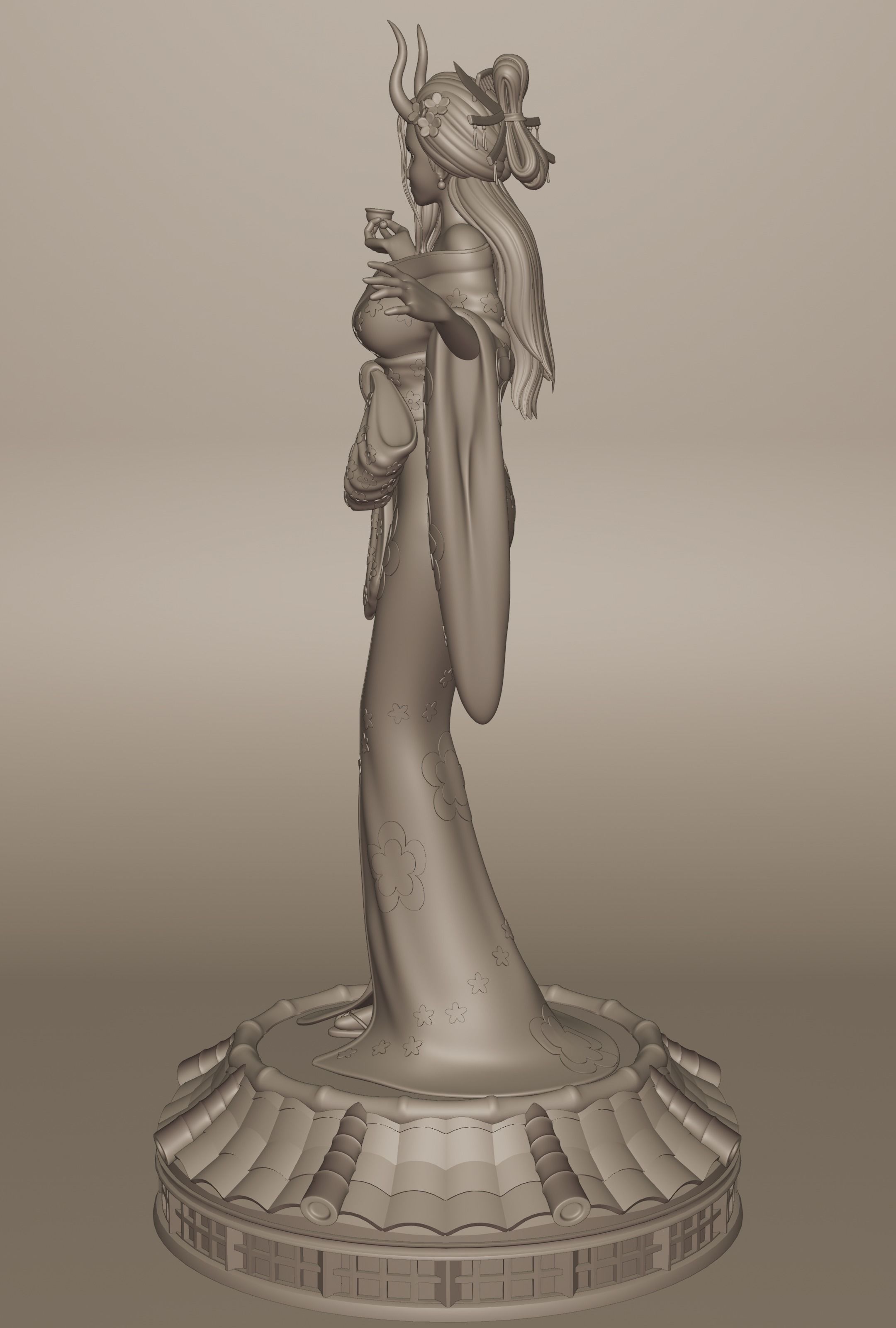 BLACK MARIA ONE PIECE FIGURINE Low-poly 3D model_10