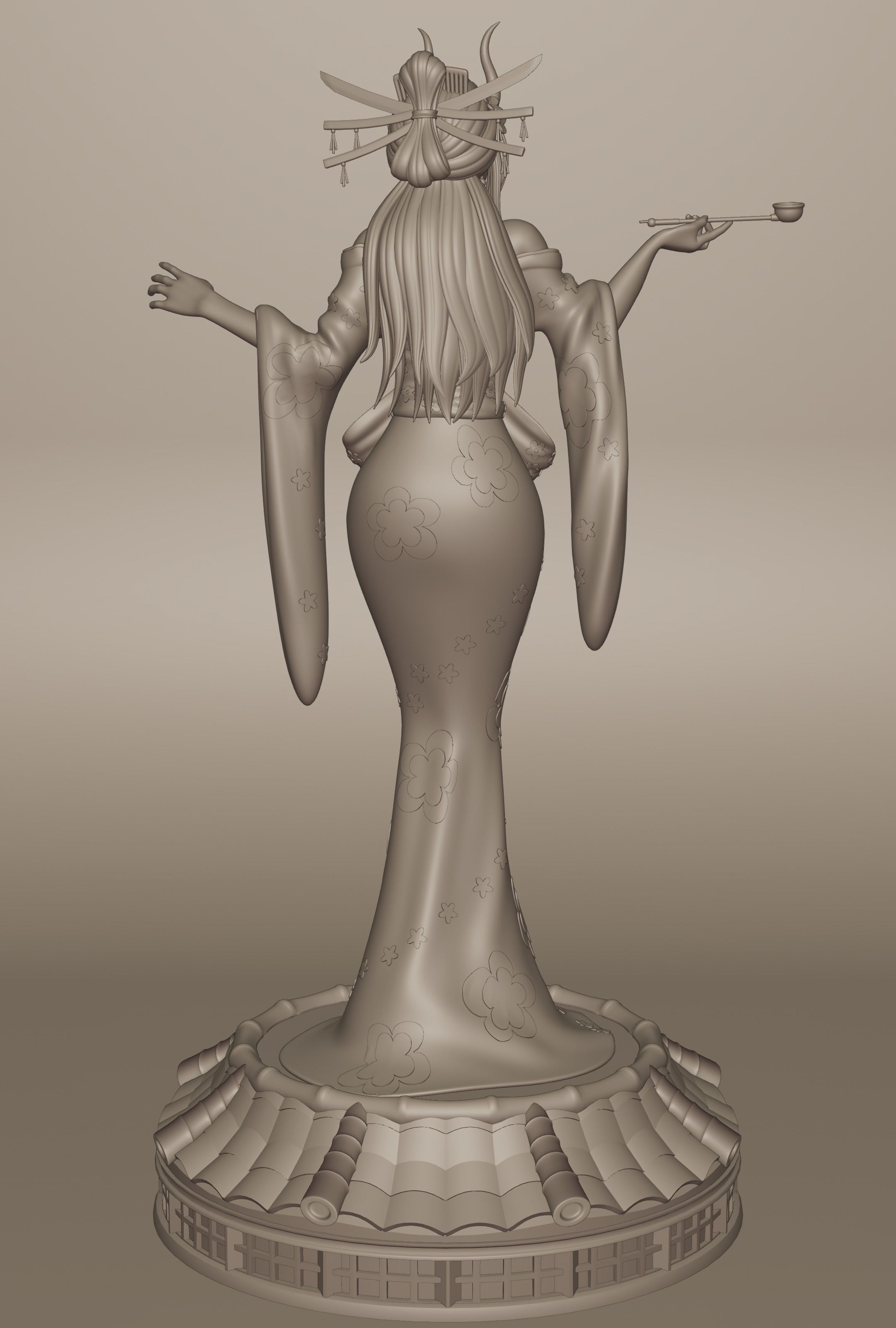 BLACK MARIA ONE PIECE FIGURINE Low-poly 3D model_12