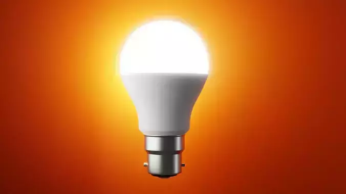 Realistic LED Light Bulb - Low Poly Printable Archviz Ready