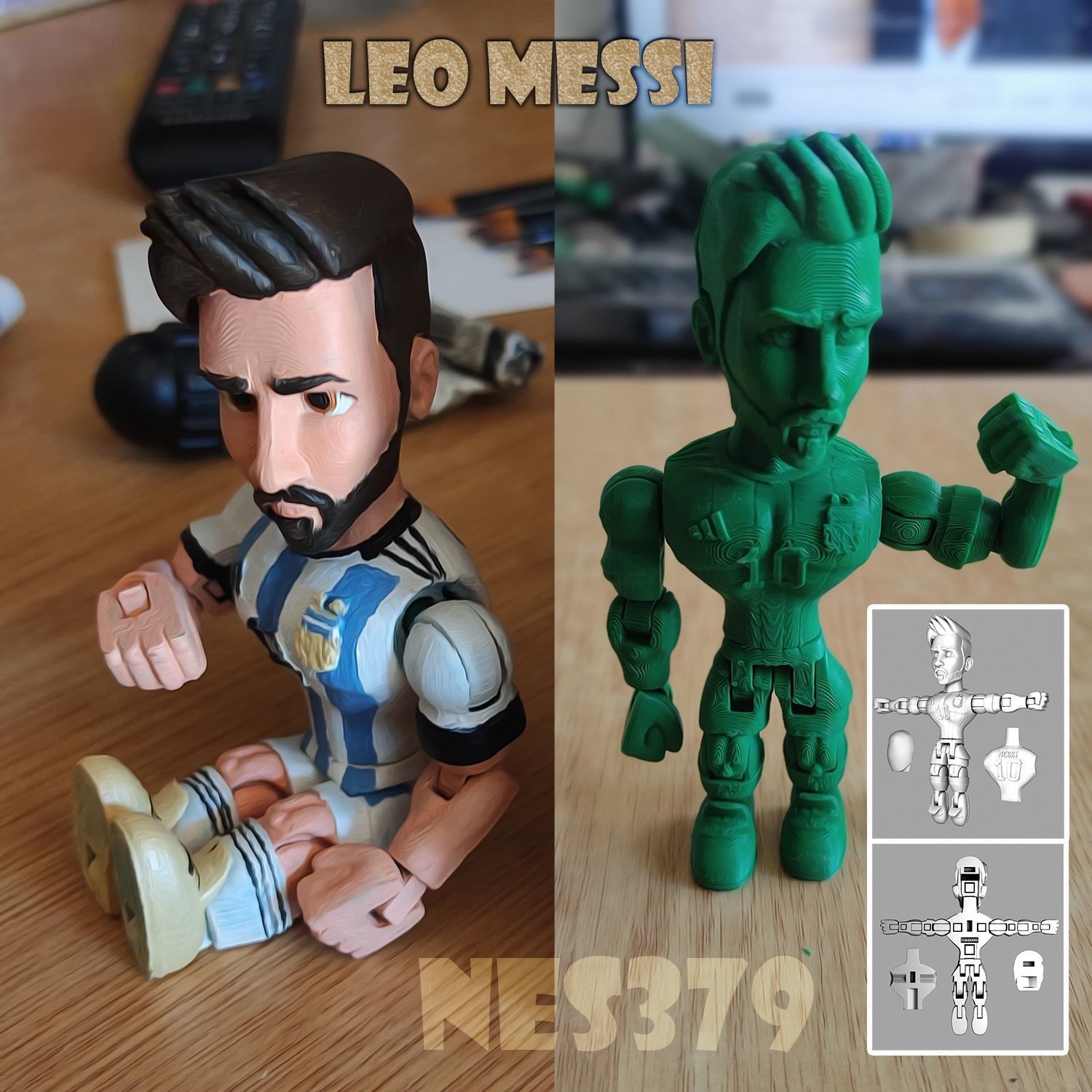 M-e-s-s-i argentina footballer le messi 3D print model_2