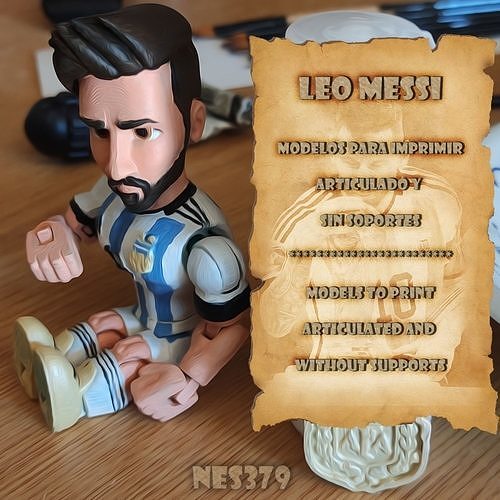 M-e-s-s-i argentina footballer le messi 3D print model