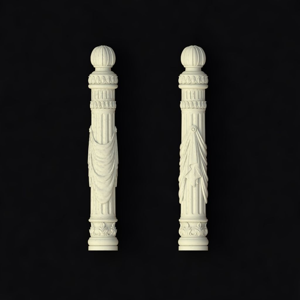 antique baluster 3D model_1