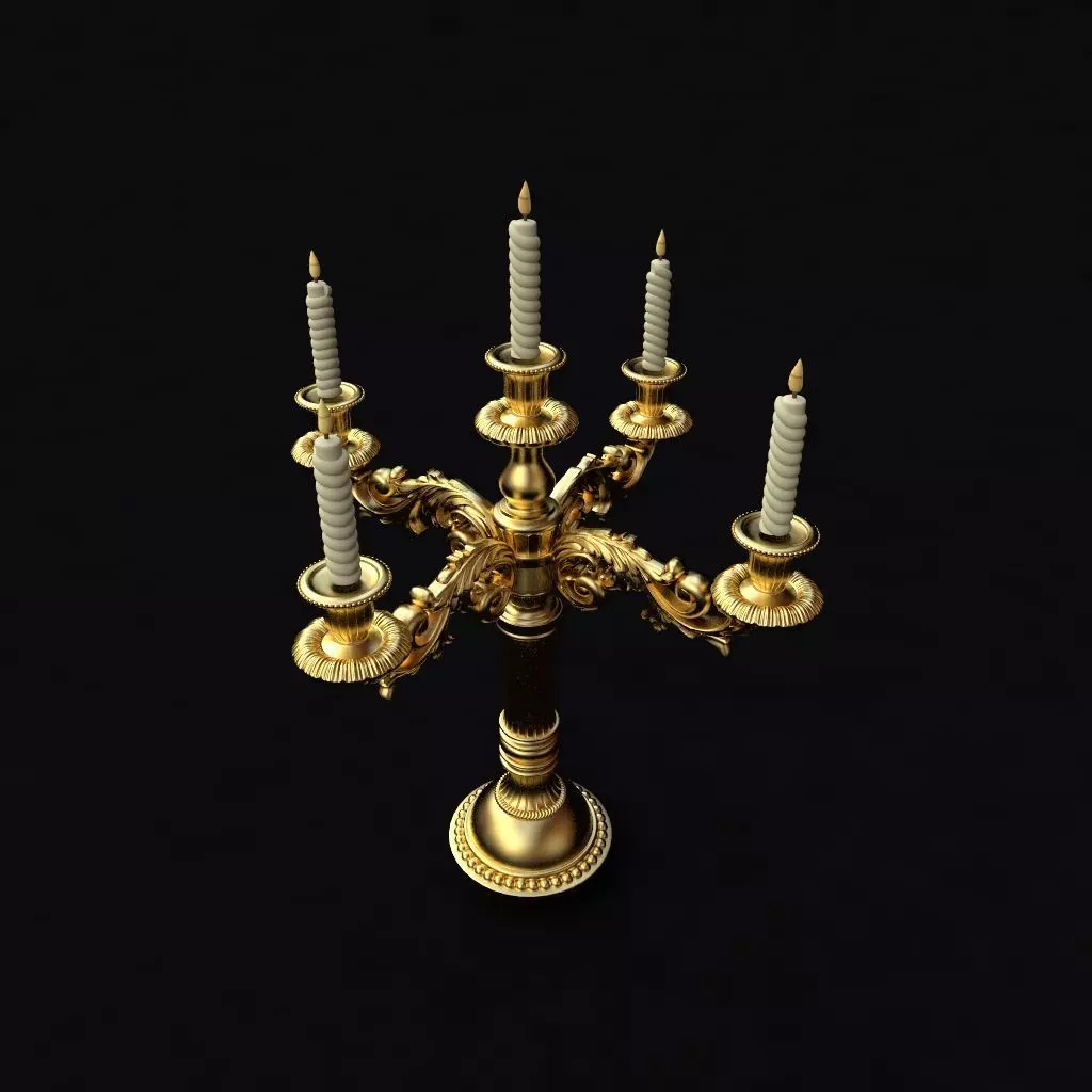 5 super chandelier candle holder 3D model