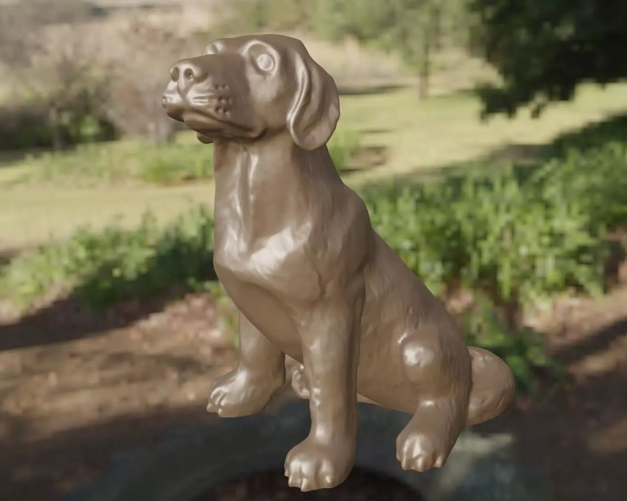 Labrador retriever statue 3D print model