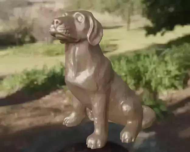 Labrador retriever statue