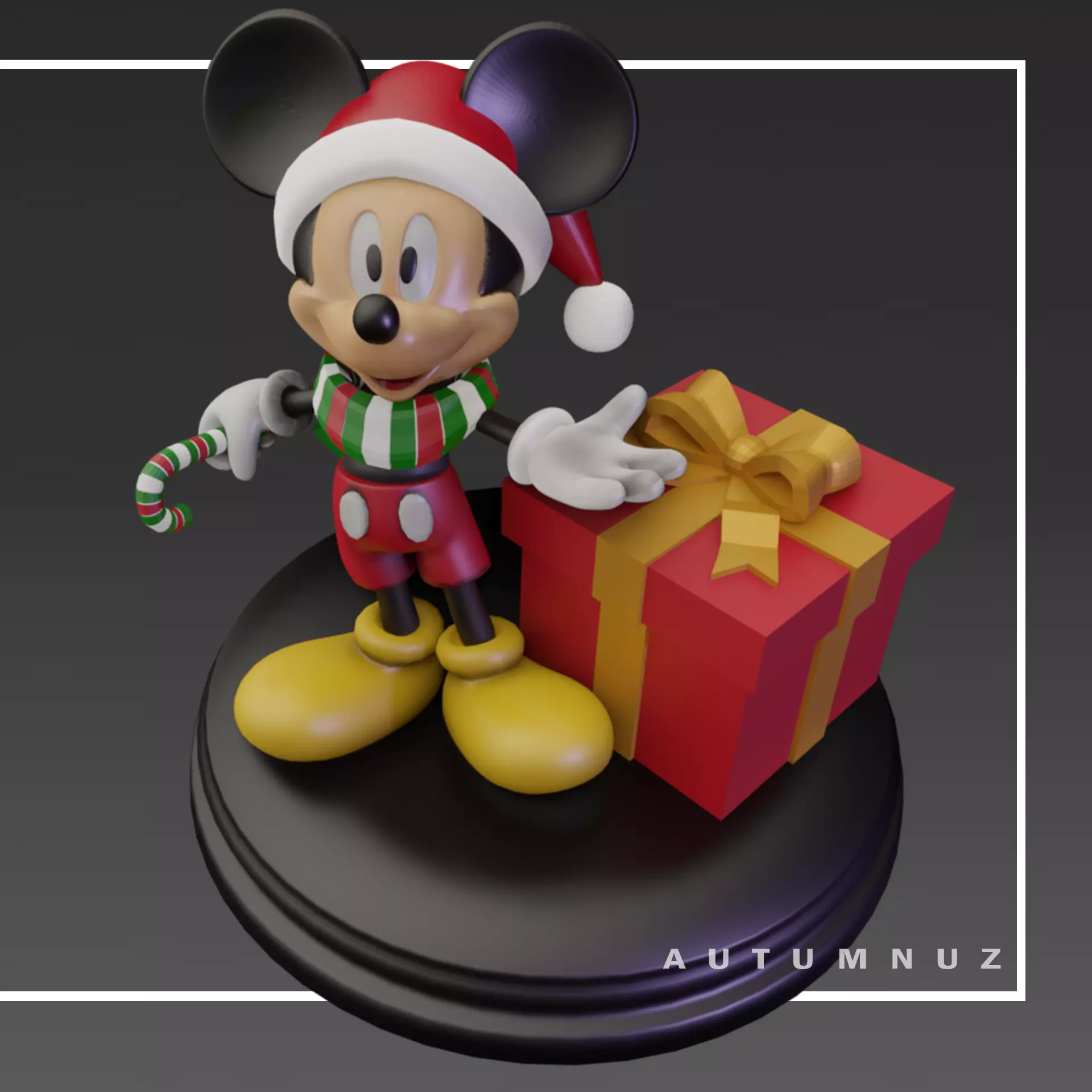 MICKEY CHRISTMAS GIFT 3D print model