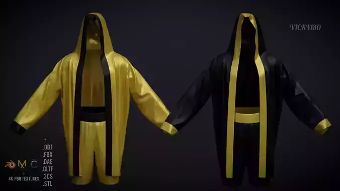 Male Boxing Outfit - Shorts and Robe With 2 Base Colors