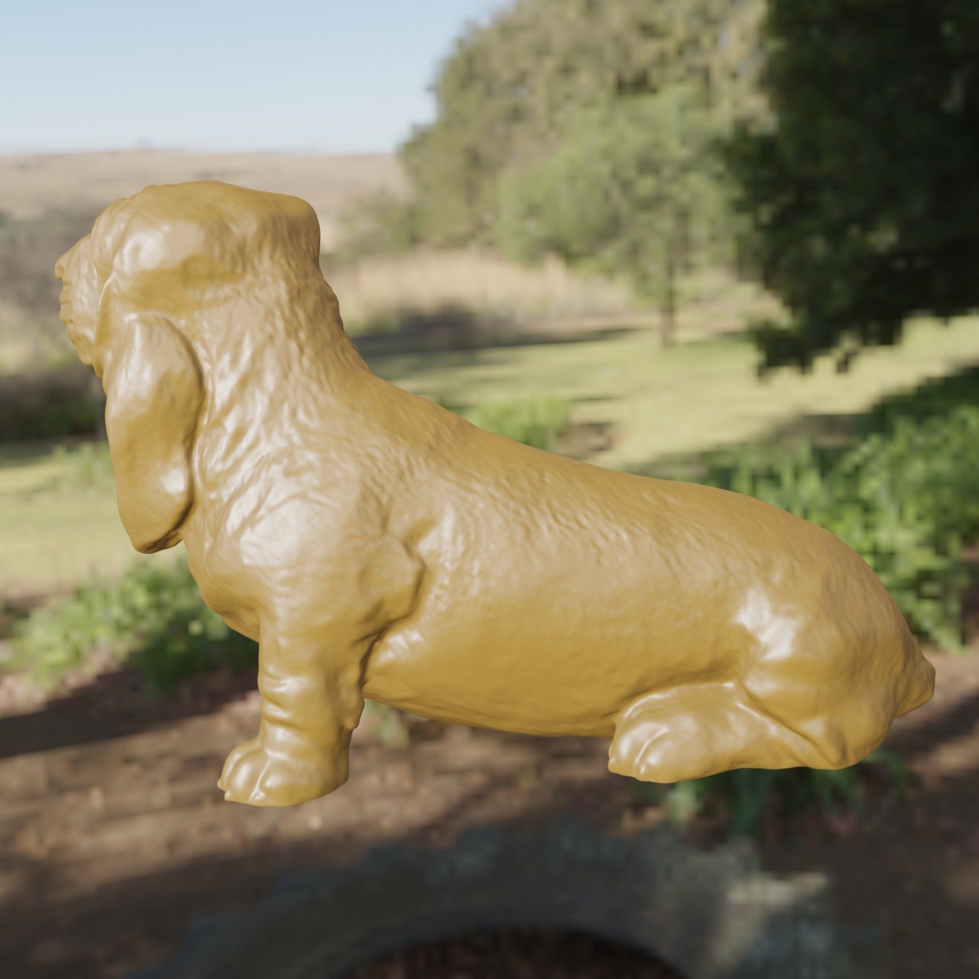 Basset hound 3d print 3D print model_3