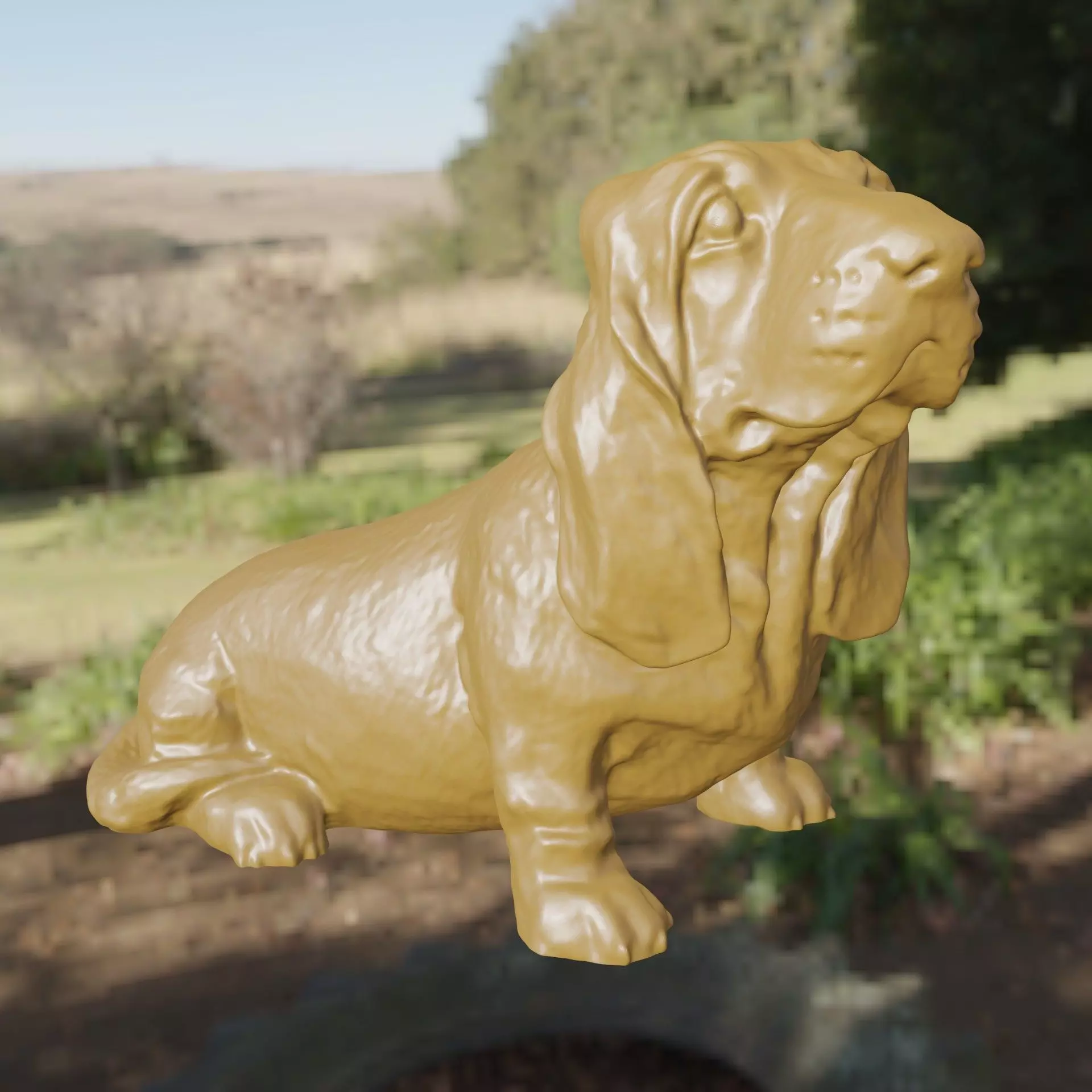 Basset hound 3d print 3D print model_0
