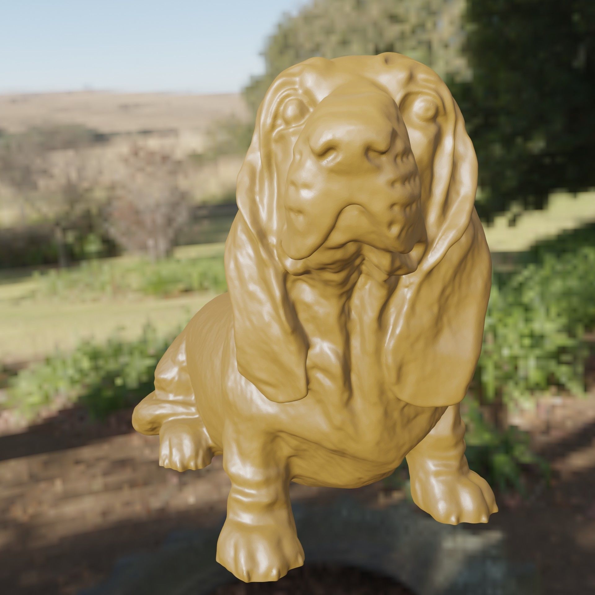 Basset hound 3d print 3D print model_5