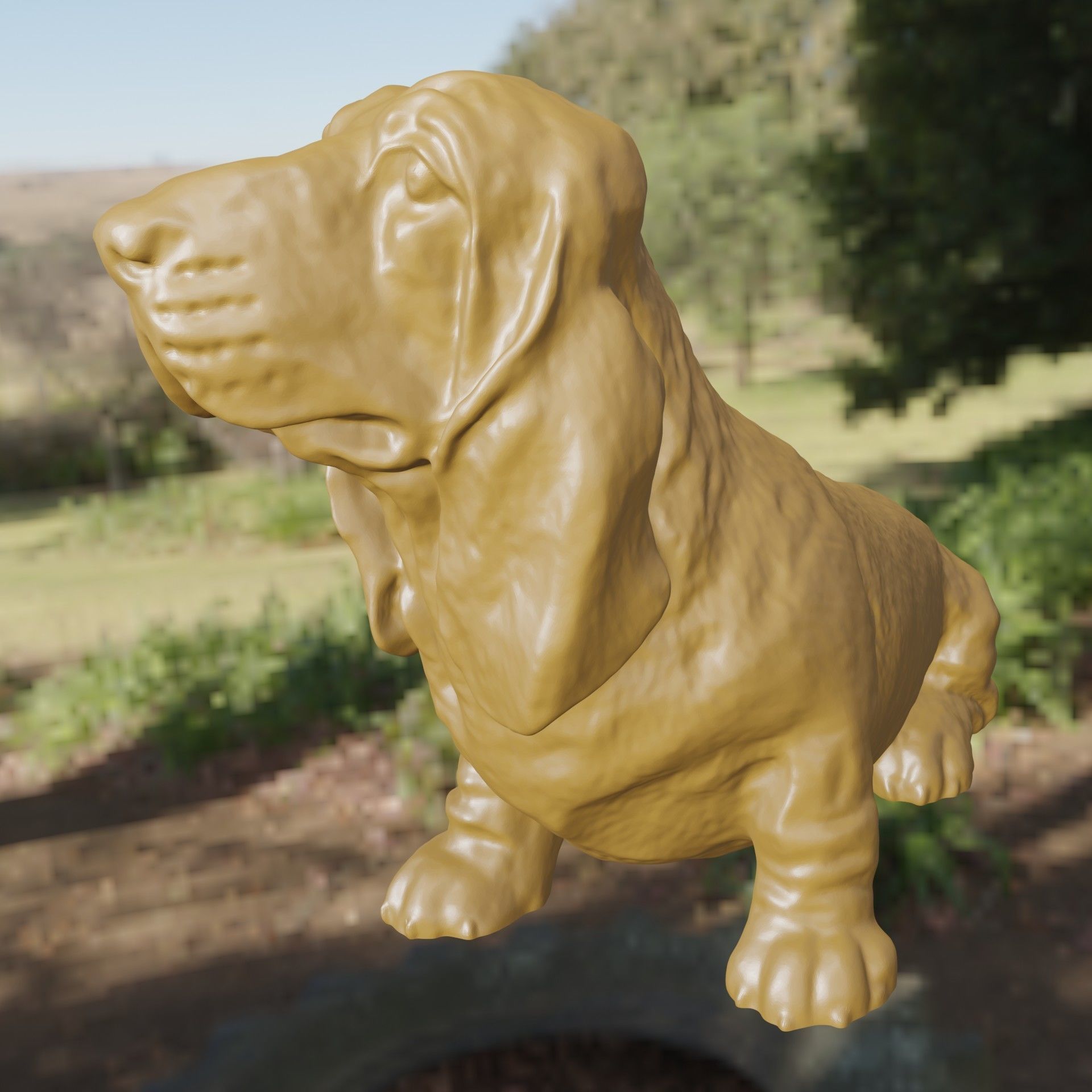 Basset hound 3d print 3D print model_4