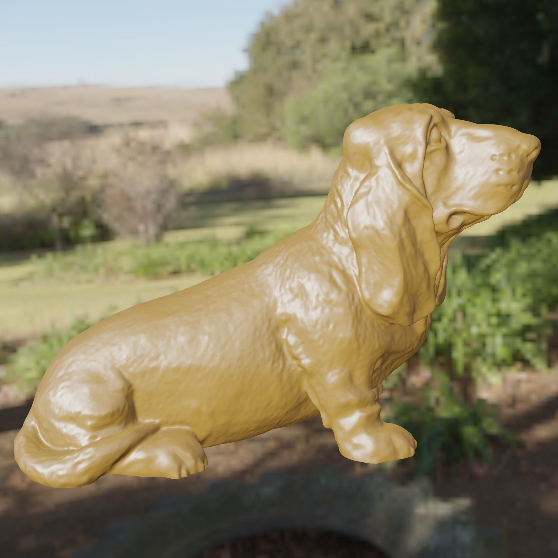 Basset hound 3d print 3D print model_1