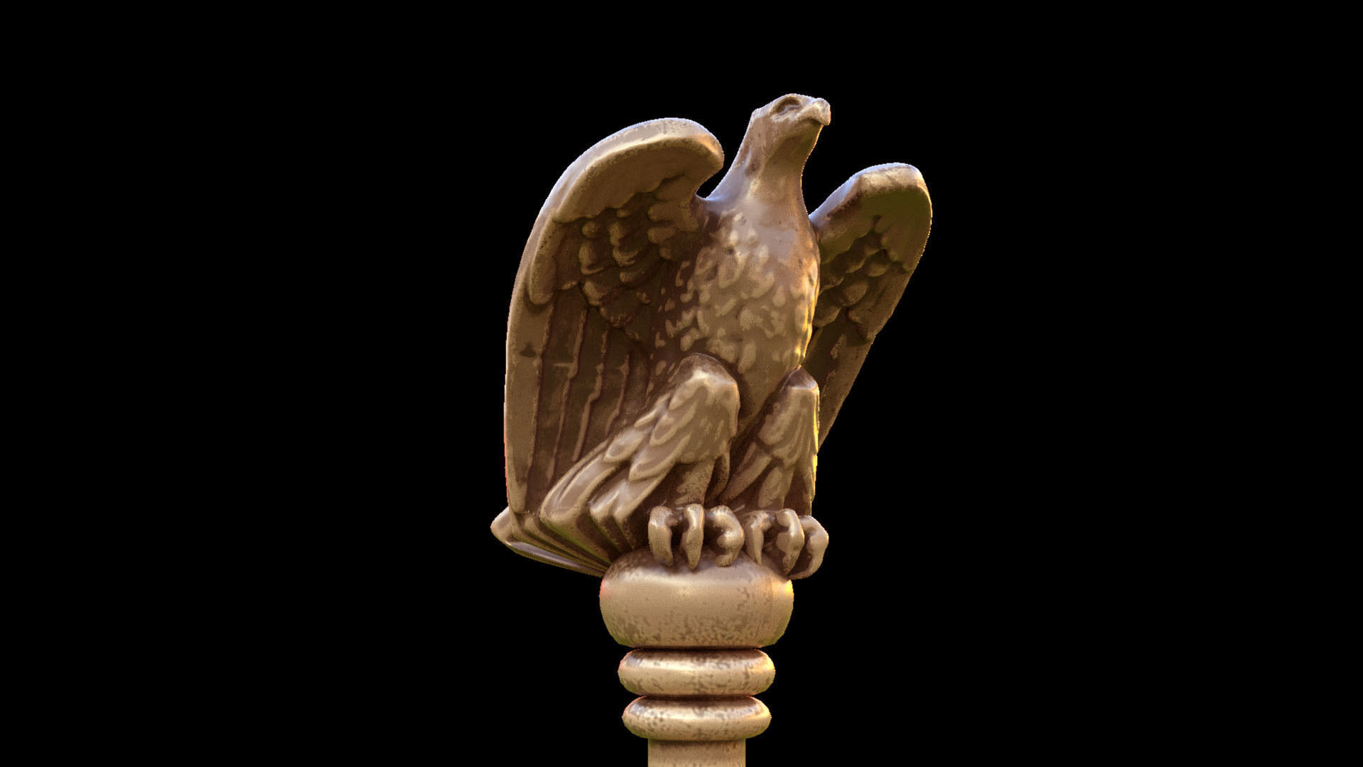 candle holder liberty statue america 3D model_9