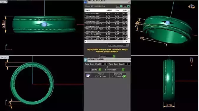 Ring 3d model tire with diameter