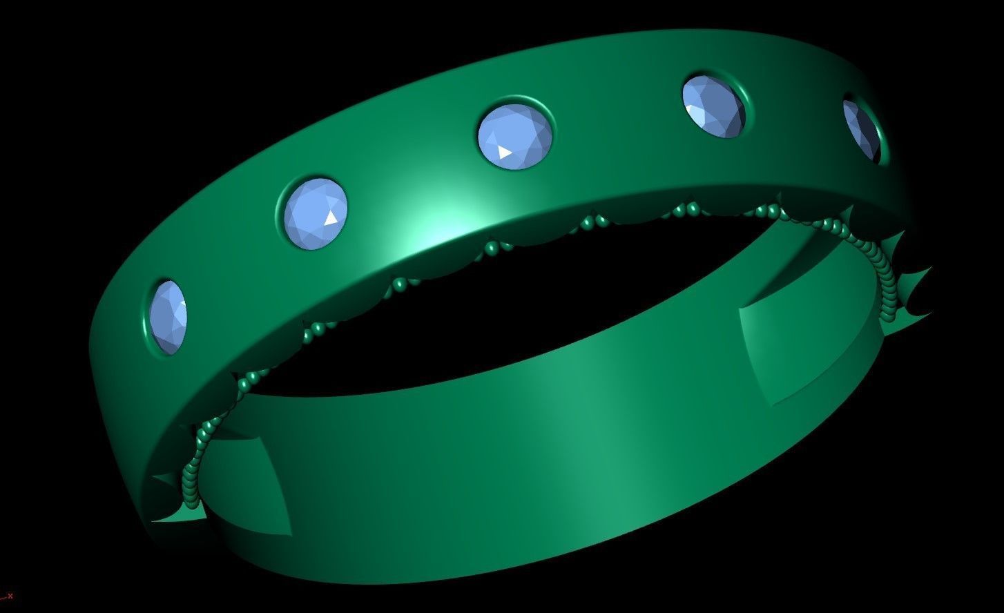 Wedding Ring 3d Model 3D print model_4