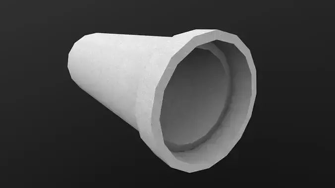 Concrete Pipe AR VR PBR