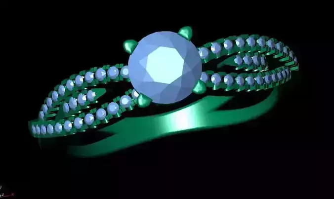 Engagement Ring 3d Model 