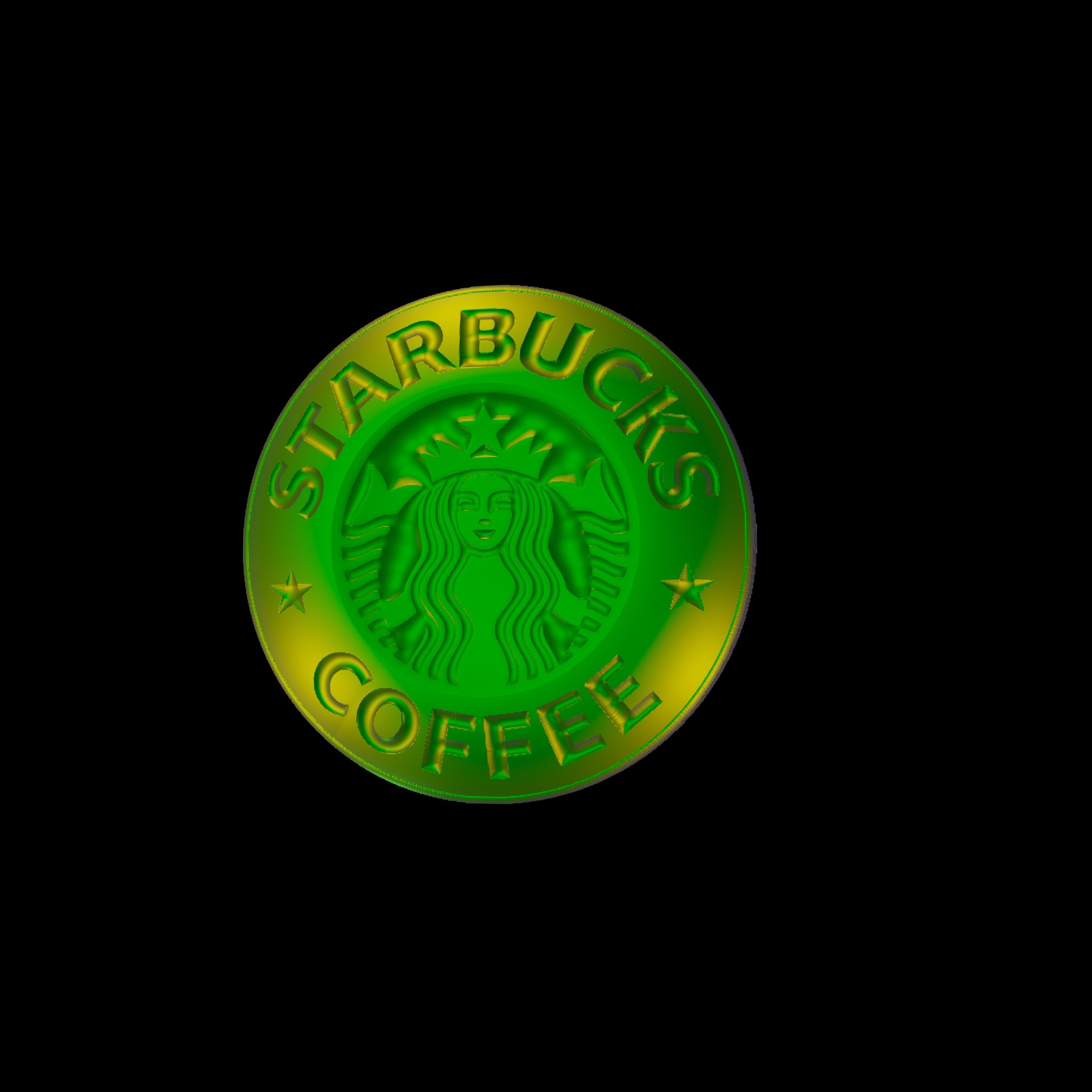 Starbucks Logo Relief 1 3D print model_1