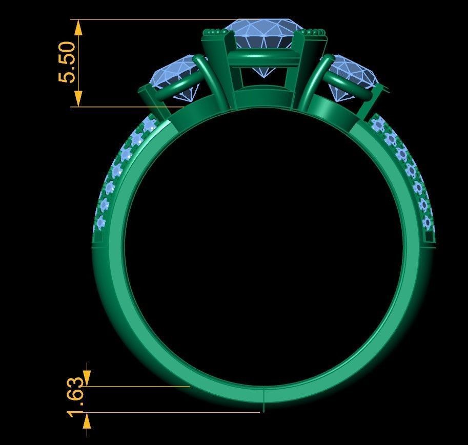 ELE05 Ring 3d Model 3D print model_4