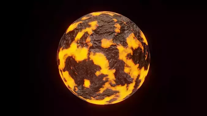 Burning Planet Earth or Hot World or Global Warming 3D model