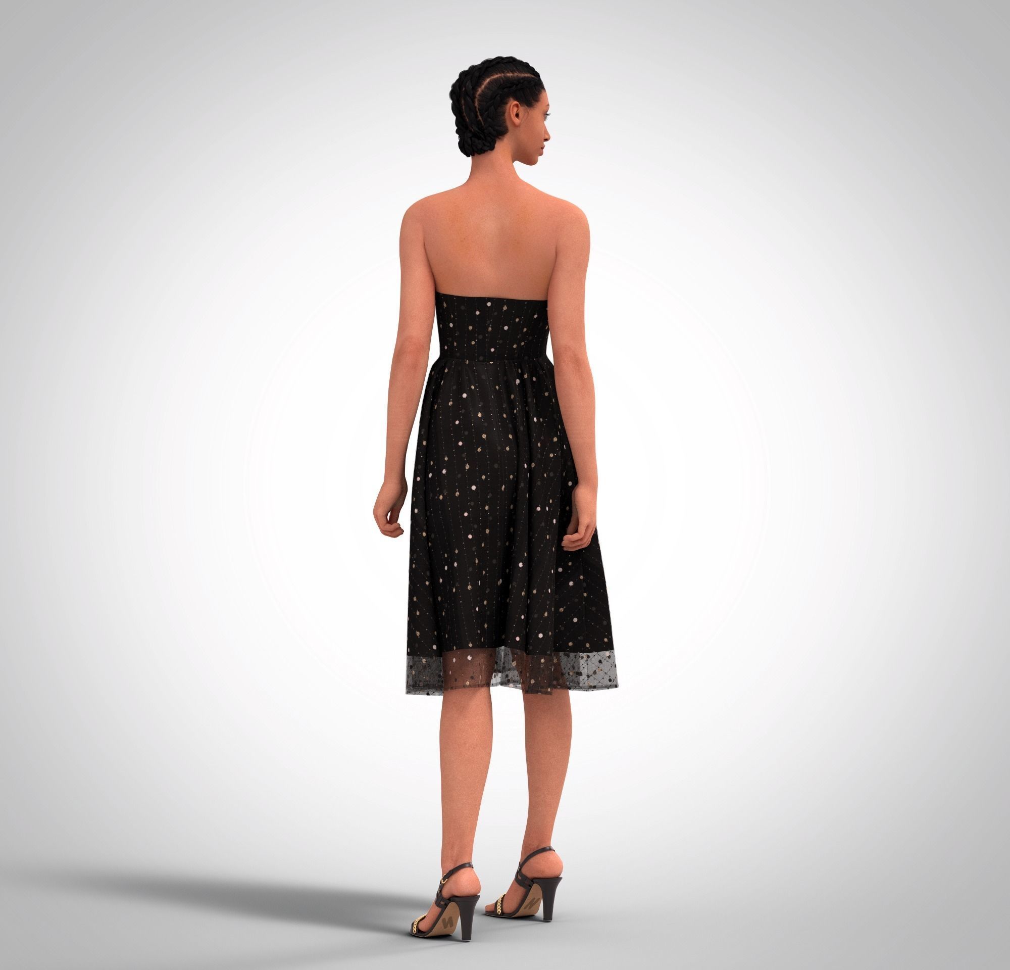 Women dress Clo3d 3D model_4