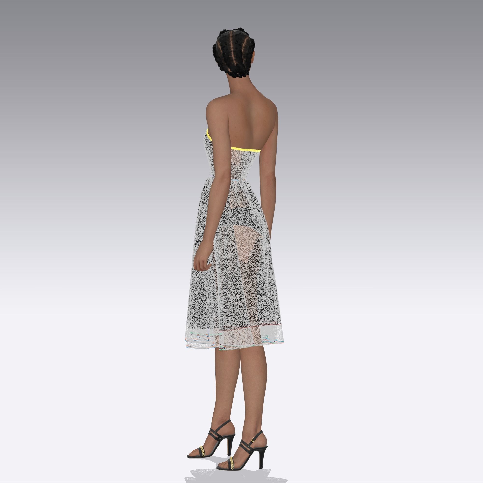 Women dress Clo3d 3D model_8