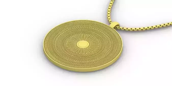African meddallion Design pendant coin