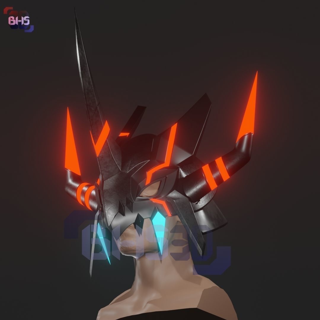 Agumon Bond of Courage helmet 3D print model_9