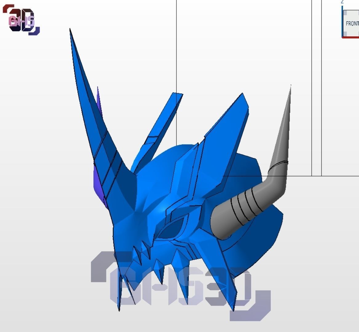 Agumon Bond of Courage helmet 3D print model_12