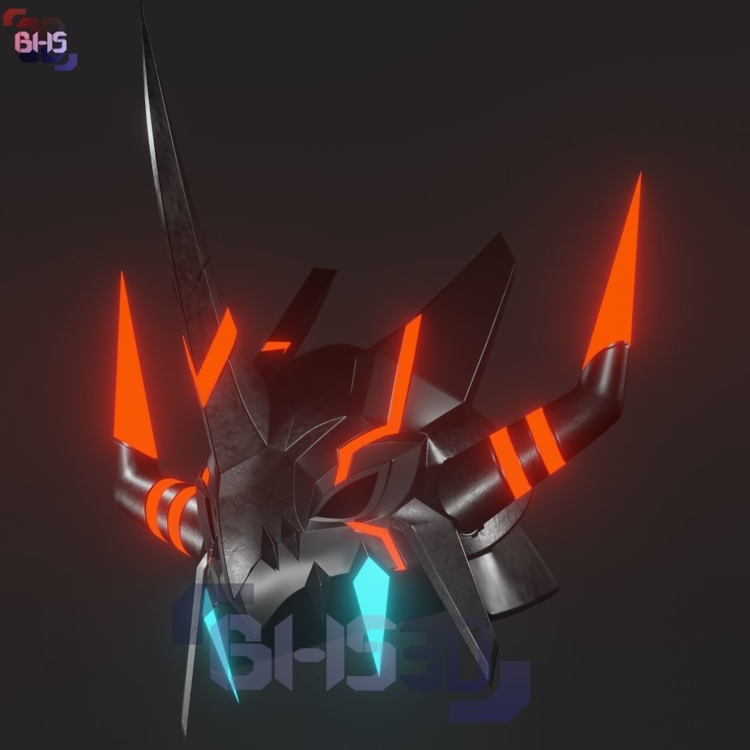 Agumon Bond of Courage helmet 3D print model_4