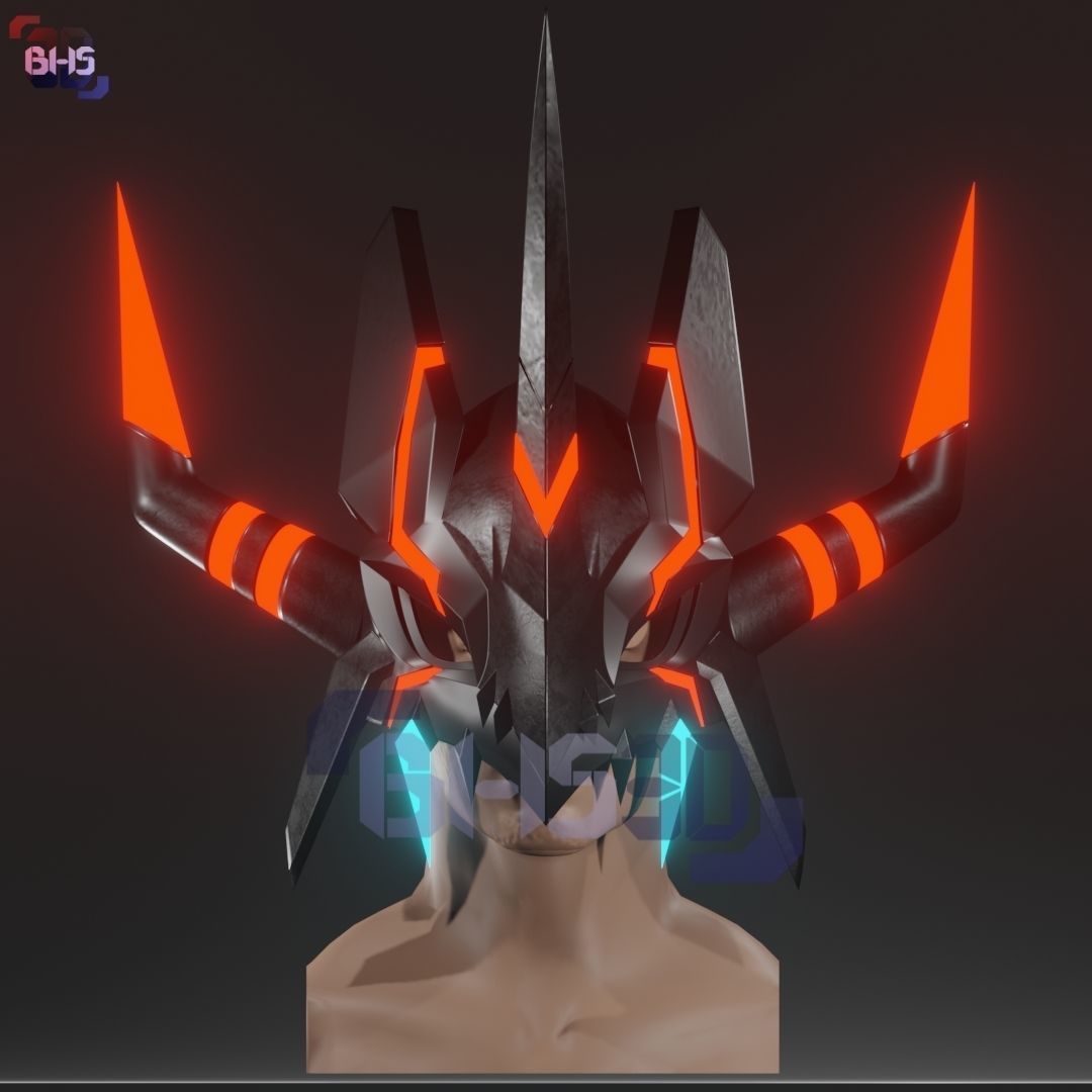 Agumon Bond of Courage helmet 3D print model_5