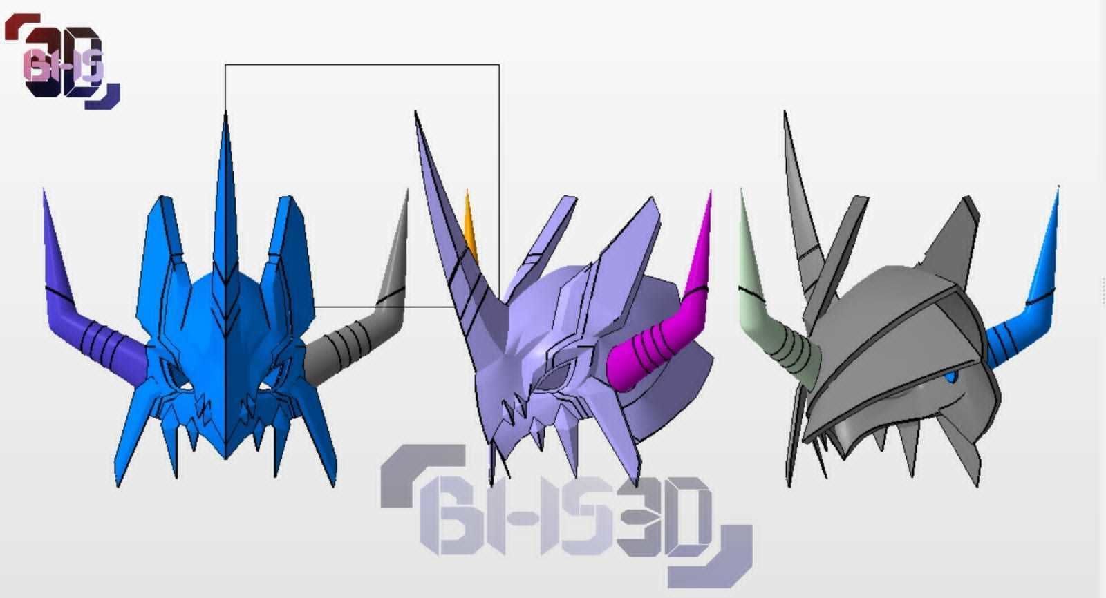 Agumon Bond of Courage helmet 3D print model_15