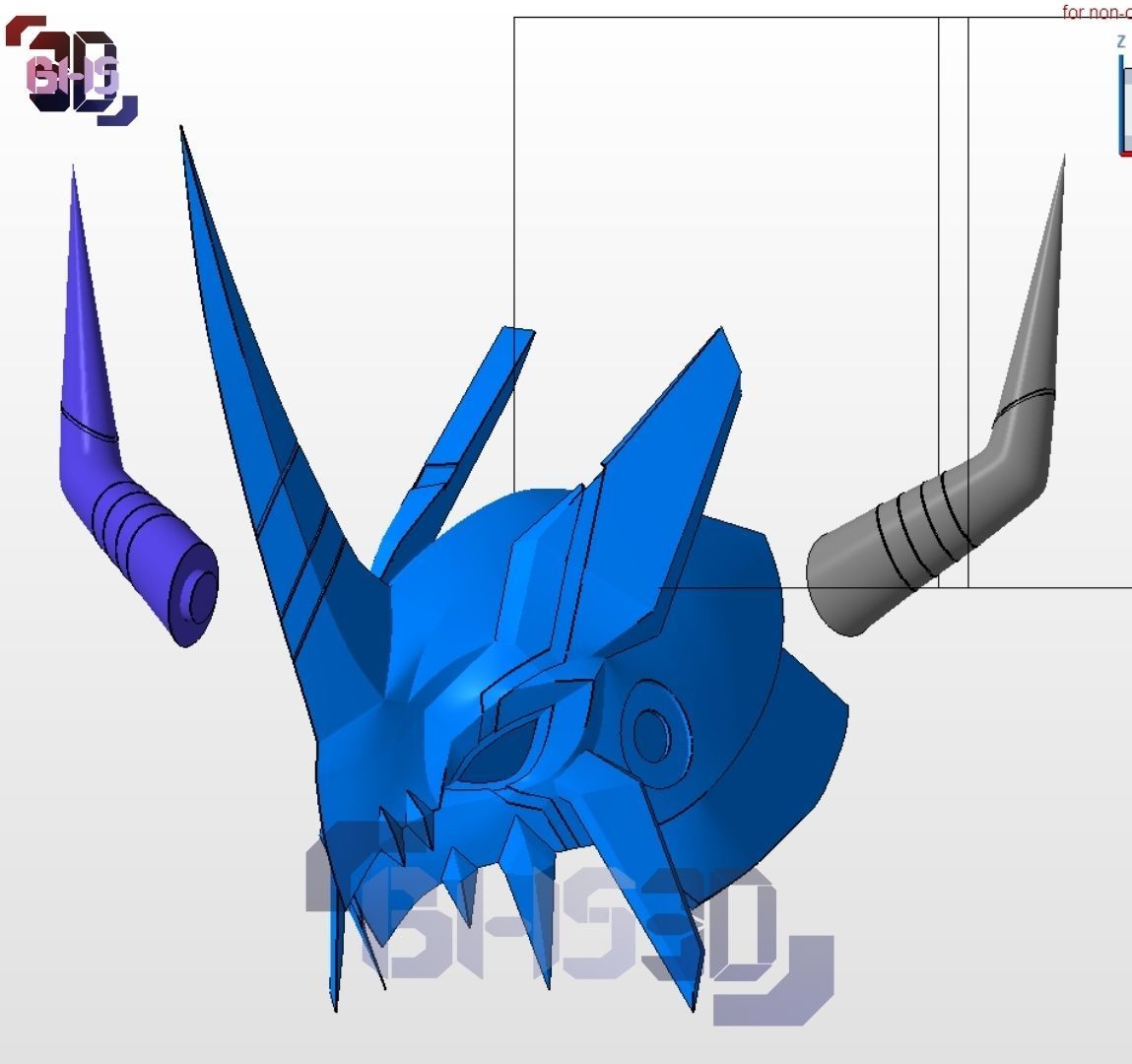 Agumon Bond of Courage helmet 3D print model_14