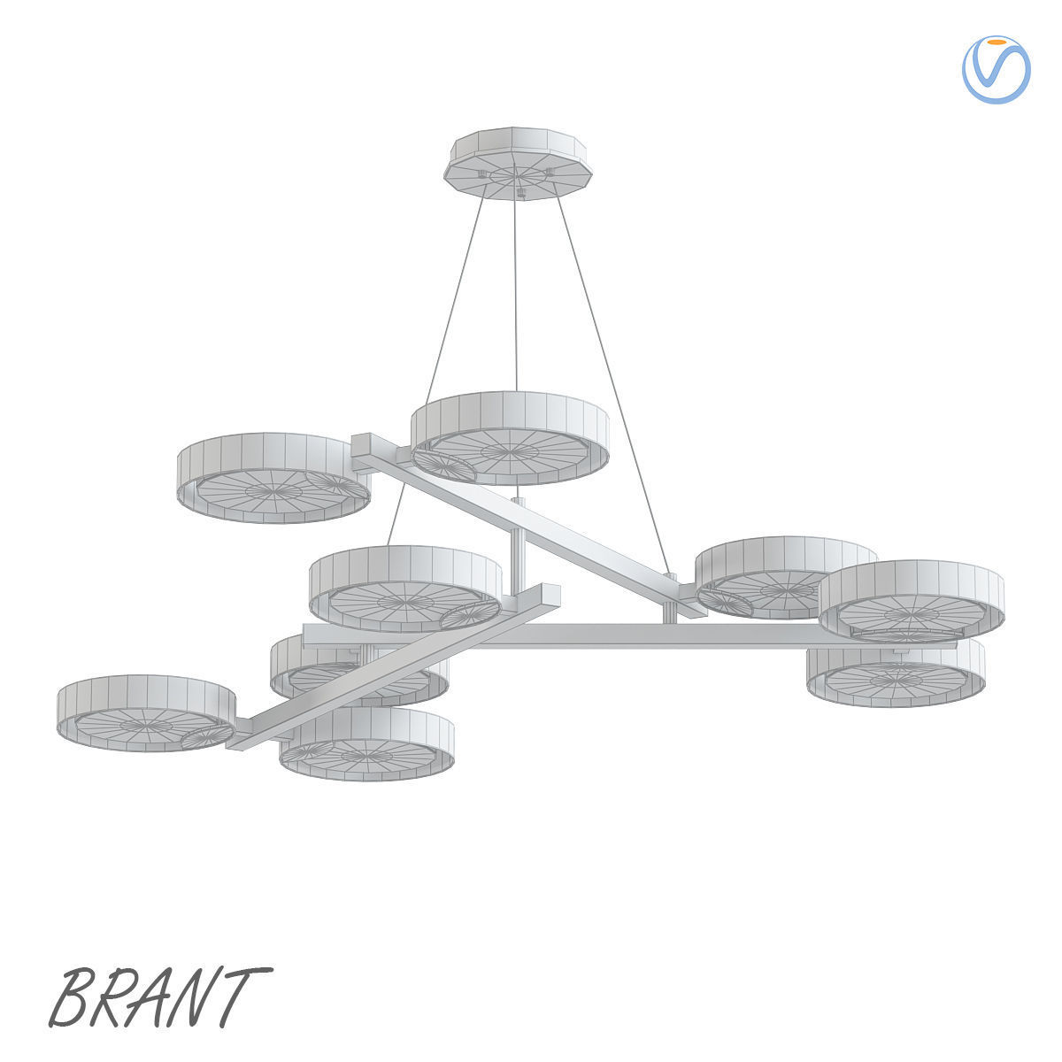 Brant chandelier 3D model_1