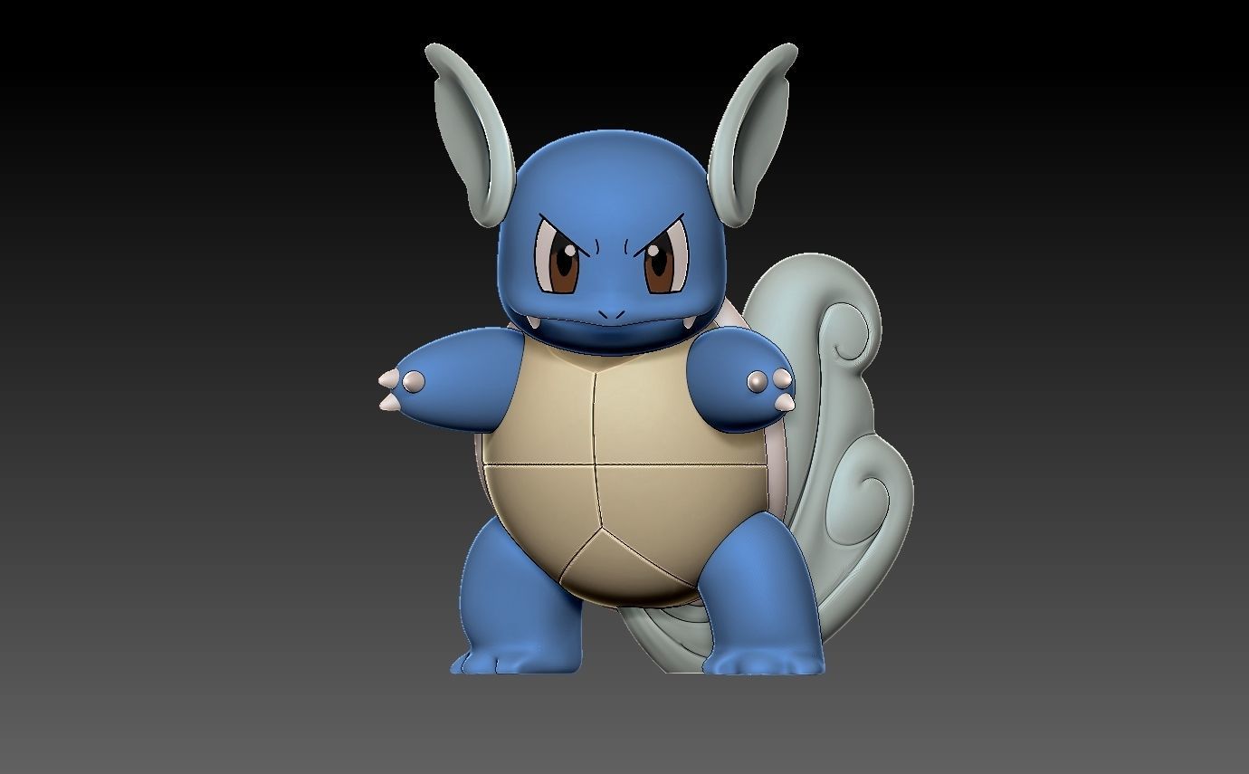 Pokemon wartortle 3D print model_1