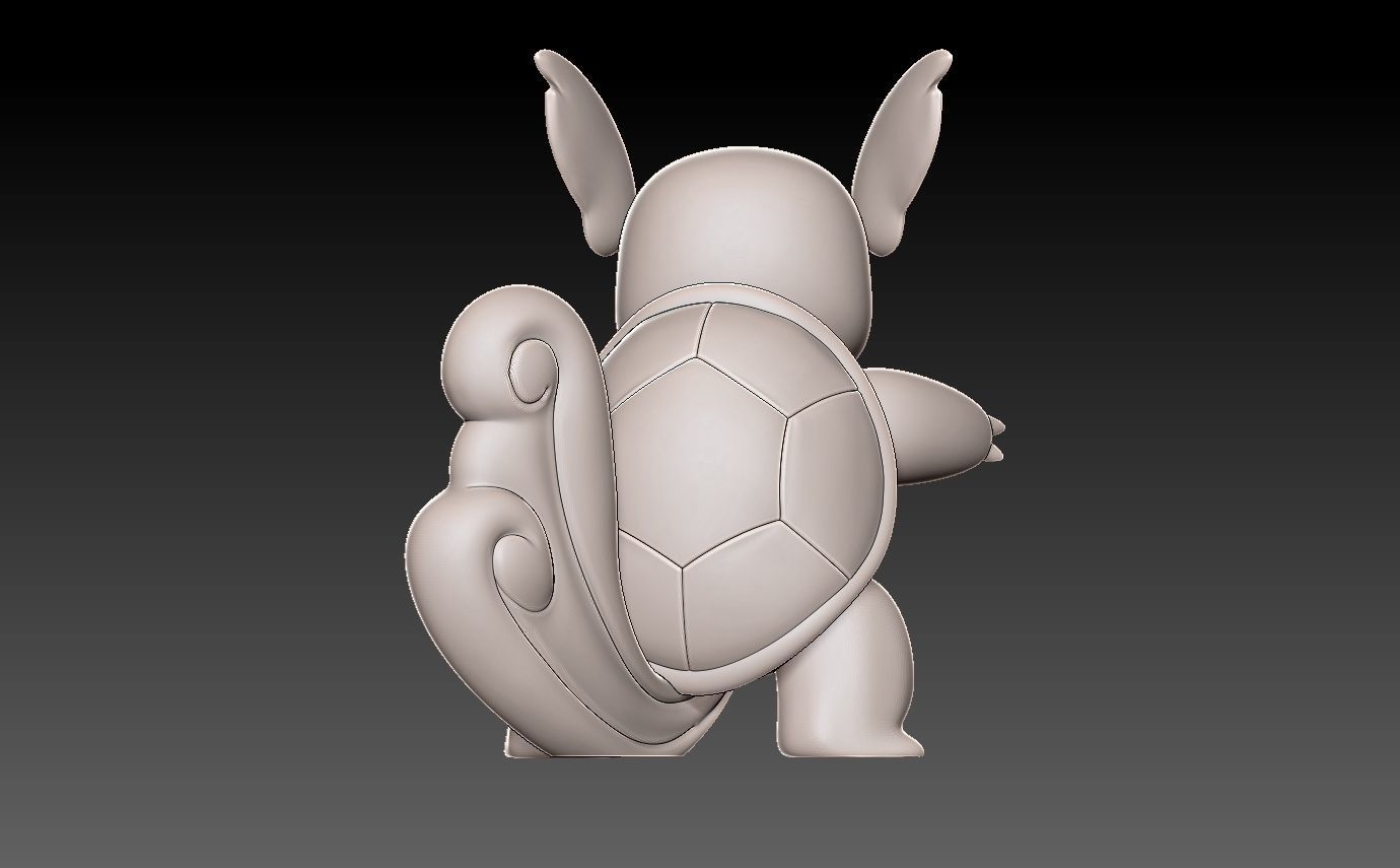 Pokemon wartortle 3D print model_6