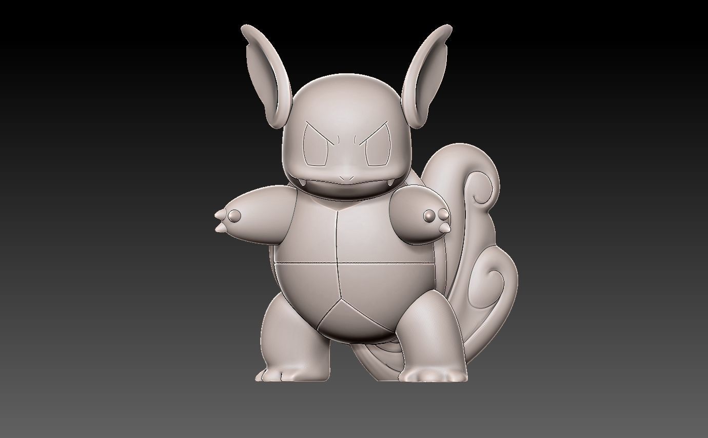 Pokemon wartortle 3D print model_2