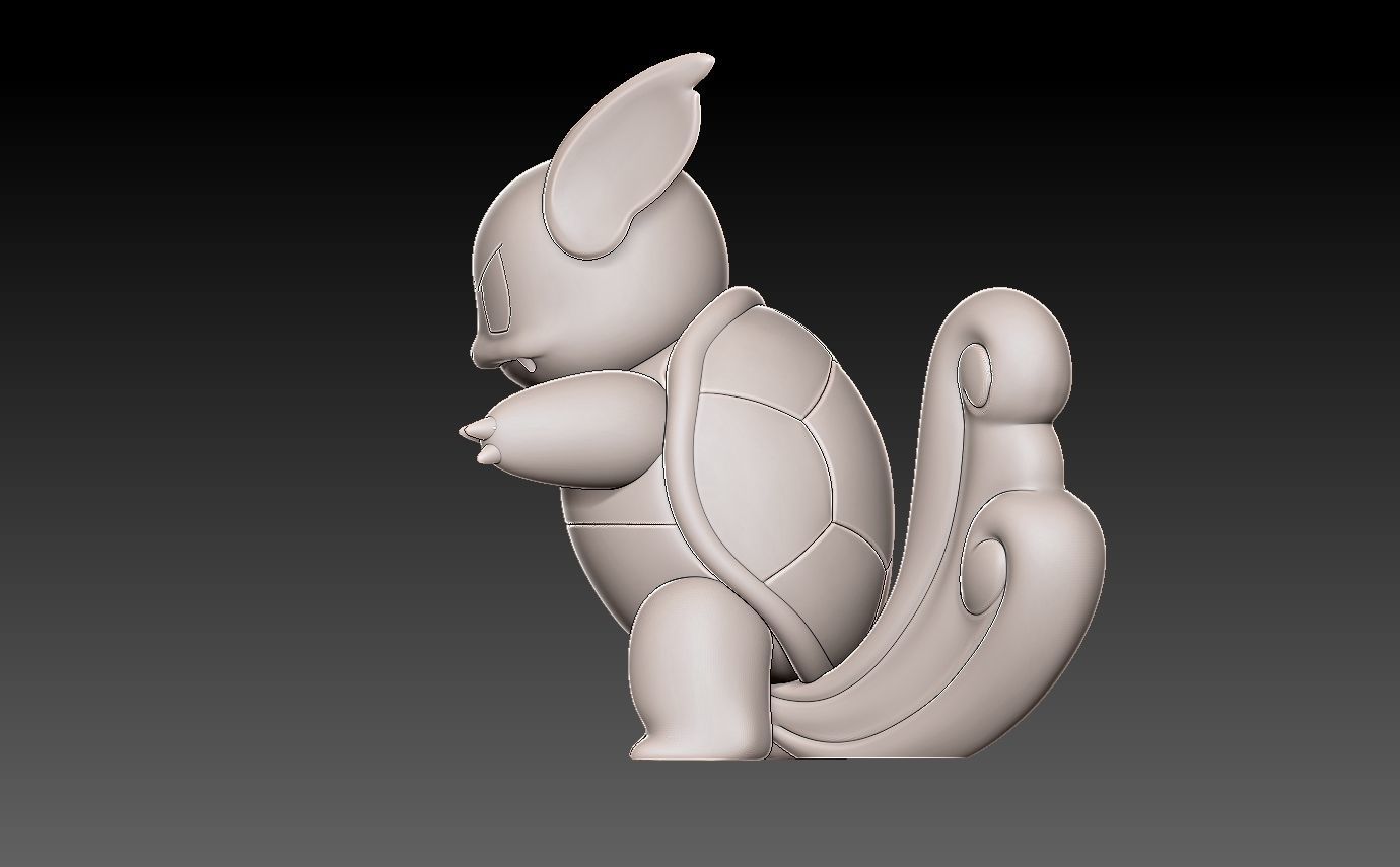 Pokemon wartortle 3D print model_4