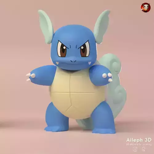 Pokemon wartortle 3D print model